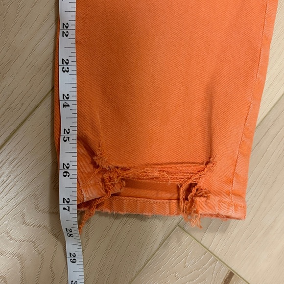 FRAME Le High Straight, Distressed, Washed Tangerine, sz 27 - Picture 14 of 15
